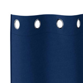 Firany blackout z kółkami 2 pcs Ciemnoniebieski 245 x 140 cm