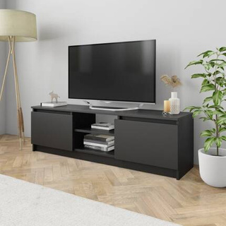 vidaXL Szafka pod TV, czarna, 120x30x35,5 cm, materiał drewnopochodny