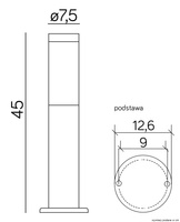 Lampa ogrodowa stojąca ST 022-450