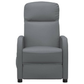 vidaXL Fotel masujący, antracytowy, tapicerowany sztuczną skórą