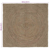 Dywany pokojowe Szary 120 x 120 cm Juta