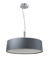 Lampa wisząca srebrzysto szara abażur tkany 3x60W Blum Candellux 31-46673