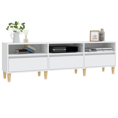 vidaXL Szafka pod TV, biała, 150x30x44,5 cm, materiał drewnopochodny wariant 9