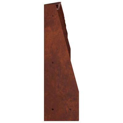 Mur oporowy 6 szt. 100 x 12 x 40 cm Stal kortenowska Rdzawy