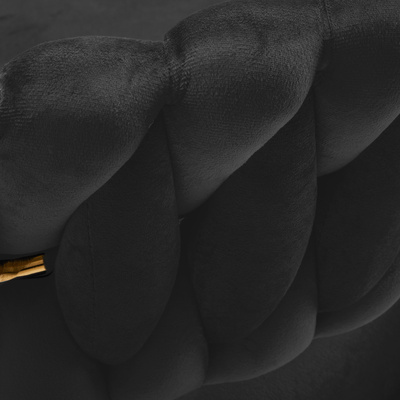 4Rico krzesło obrotowe QS-GW01G aksamit czarne 148120