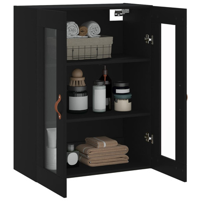 vidaXL Szafka wisząca, czarna, 69,5x34x90 cm model standard