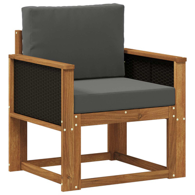 Środkowa sofa ogrodowa Lite Drewno Akacji naturalny