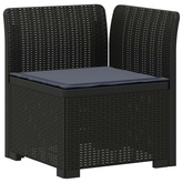Sofa ogrodowa 3-osobowa z poduszkami w rattanowym wyglądzie PP