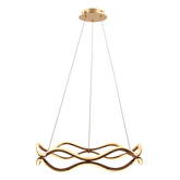 VAVE lampa wisząca patynowy 28W LED 3000K maskownica biała ŚREDNICA 50CM