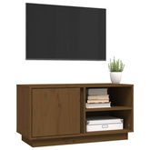 Szafka pod TV, miodowy brąz, 80x35x40,5 cm, lite drewno sosnowe vidaXL