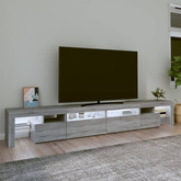 vidaXL Szafka pod TV z oświetleniem LED szary dąb sonoma 260x36,5x40cm