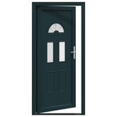 Drzwi Frontowe 98 x 208 cm PVC antracytowy