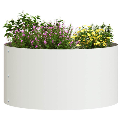 Pierścień doniczki Biały 40 x 40 x 20 cm Stal zimnogięta