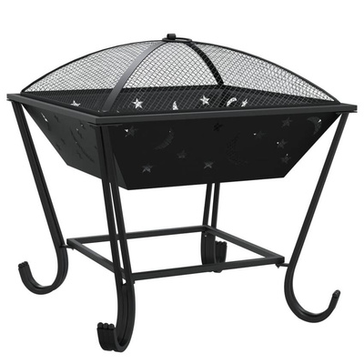 vidaXL Palenisko z pogrzebaczem, 50 cm, XXL, stal