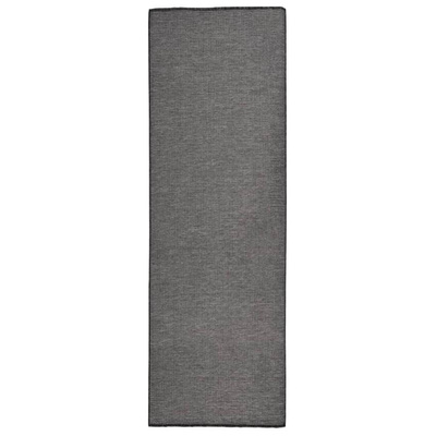 vidaXL Dywan zewnętrzny o płaskim splocie, 80x250 cm, szary