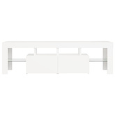 vidaXL Szafka pod TV z oświetleniem LED, biała, 140x36,5x40 cm