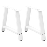 Nogi do stolika kawowego w kształcie litery A 2 szt. Białe 70x(42-43) cm Stal