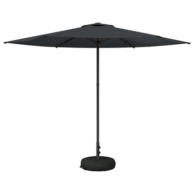 Parasol ogrodowy z podstawą 300 x 300 cm Poliester Prostokątny