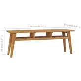 vidaXL Szafka pod TV, 120x35x45 cm, lite drewno tekowe