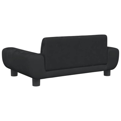 vidaXL Legowisko dla psa, czarne, 70x45x33 cm, aksamitne