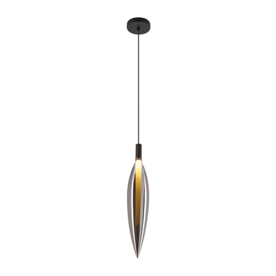 Lampa wisząca Nordic szklana pojedyncza dymiony klosz do jadalni