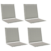 Poduszki na Siedzisko i Oparcie 4 pcs jasnoszary 47 x 45 x 2 cm