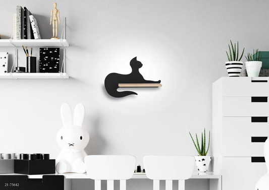 Kinkiet LED 5W dla dziecka czarny kot siedzący Cat Candellux 21-75642