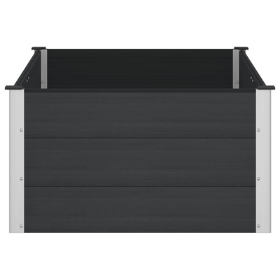 Podniesiona rabata ogrodowa Czarny 150 x 100 x 54 cm