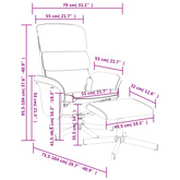 vidaXL Rozkładany fotel masujący z podnóżkiem, ciemnoszary, tkanina