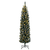 Sztuczna, smukła choinka, 150 lampek LED, 120 cm