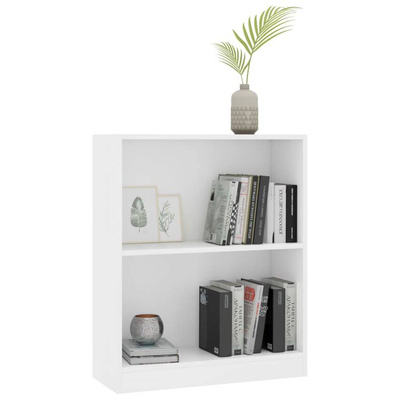 vidaXL Szafka na książki, biała 60x24x76 cm, materiał drewnopochodny