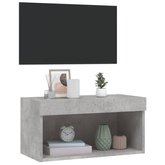 vidaXL Szafka pod TV, z oświetleniem LED, szarość betonu, 60x30x30 cm