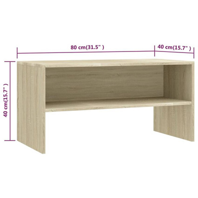vidaXL Szafka pod TV, dąb sonoma, 80x40x40 cm, materiał drewnopochodny