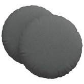 Poduszki na siedziska 2 pcs Ciemnoszary ?60 x 21 cm tkanina
