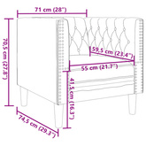 Fotel Chesterfield, ciemnoszary, tapicerowany aksamitem