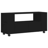 vidaXL Szafka pod TV, czarna, 102x34,5x43 cm, materiał drewnopochodny