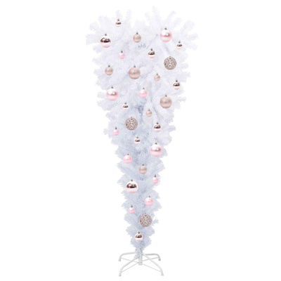 Sztuczna choinka z 150 diodami LED Biały 120 cm PVC i Stal