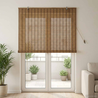 Roleta brązowy 130 x 220 cm Bambus