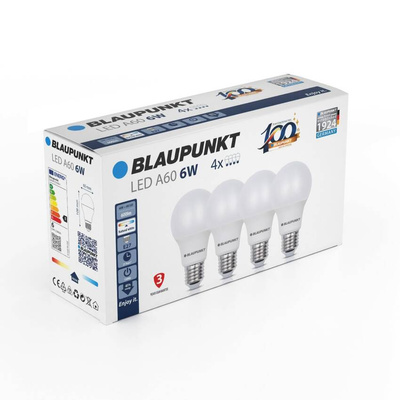 Zestaw 4 sztuk - Blaupunkt Żarówki LED E27 6W barwa naturalna
