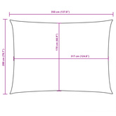 Żagiel ogrodowy, tkanina Oxford, prostokątny, 2x3,5 m, biały