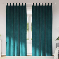 Zasłony zaciemniające 2 pcs Ciemna zieleń 140 x 225 cm Aksamit