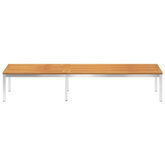 vidaXL Leżak, lite drewno akacjowe i stal nierdzewna