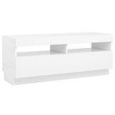 vidaXL Szafka pod TV z oświetleniem LED, biała, 100x35x40 cm