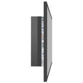 vidaXL Lustro łazienkowe LED, wysoki połysk, szare, 80x8,5x37cm, akryl
