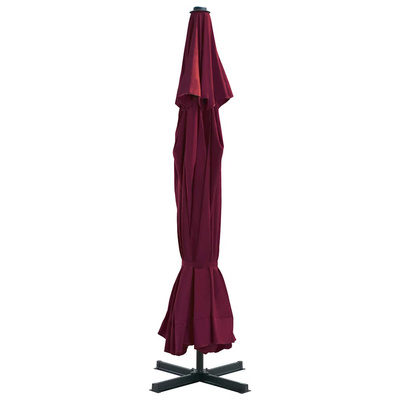 Parasol ogrodowy na słupku aluminiowym, 500 cm, bordowy