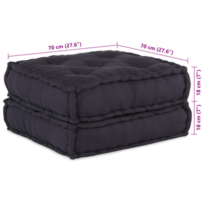 Modularna jednostka sofy 2 pcs antracytowy 140 x 70 x 36 cm