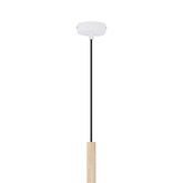 Lampa wisząca biała + drewno Trosa Ledea 50101265