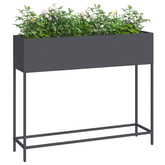 Podwyższona doniczka ogrodowa Antracyt 100 x 26 x 82 cm Stal