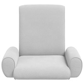 Regulowany fotel na podłogę jasnoszary Strukturalny aksamit