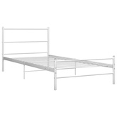 Rama łóżka, biała, metalowa, 90 x 200 cm model standard